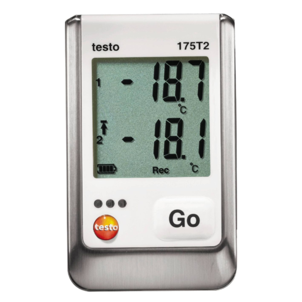 Data logger de Temperatura Com Sensor Interno/Externo e 2 Canais | Testo 175 T2
