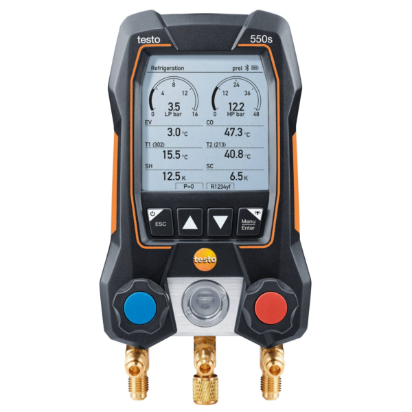 Manifold Digital Inteligente com Bluetooth e Bloco de Válvulas de 2 Vias | Testo 550S