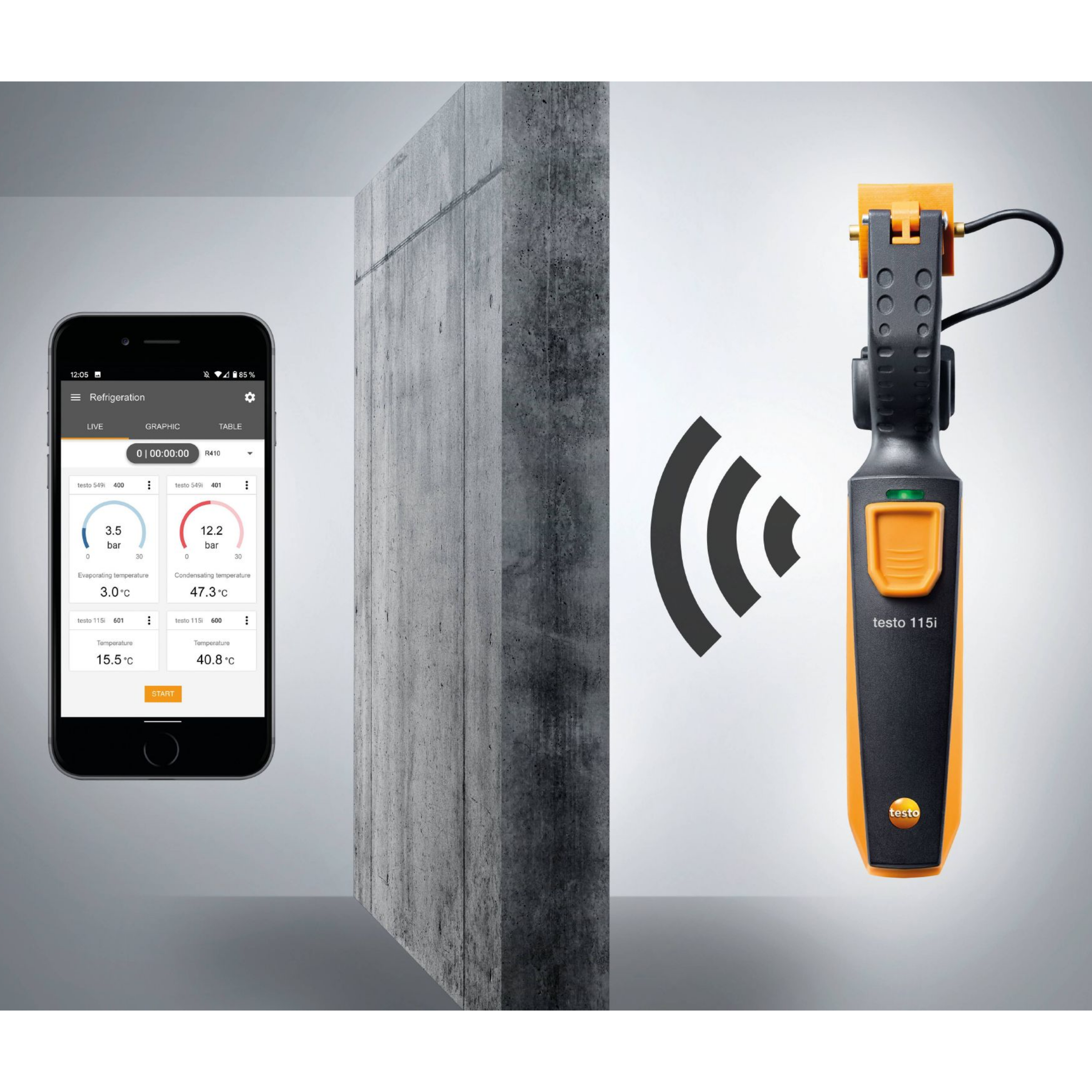 Termômetro de Pinça Com Bluetooth Operado Via Smartphone | Testo 115i - Imagem 5